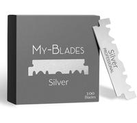 Silver - 100 X German Hardened Steel Single Edge Razor Blades - Half Blades For Shavette And Razor