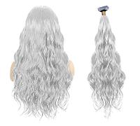 #silver,16in,Perruque Invisible, Extensions de Cheveux Naturels Réels Peuvent être Décolorées, Perruques en Cheveux Humains, Tape in Extensions de Cheveux Humains pour Femmes