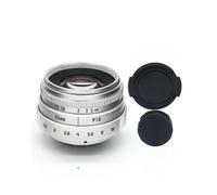 (Silver)35mm F1.6 Manual Camera Prime Portrait Lens Mount For M4/3 Mount Camera