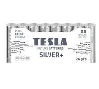 Silver Alkalische Lot de 24 Piles AA LR06 en Forme de Crayon Argenté