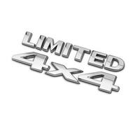 Silver Autocollant De Voiture Chrome 3d 4x4, 1 Lot De Stickers D'emblème À Queue Limitée, Autocollant De Carrosserie De Voiture Pour Jeep Grand Cherokee Wrangler Ford
