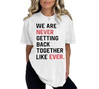 Silver Basic A Lot Going on at The Moment Top d'été en Coton à Manches Courtes pour Femme-WNGB-White-L1