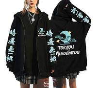 Silver Basic Demon Slayer Tokito Muichiro Sweatshirt Lettre imprimée Hip Hop Hoodie Oversized Mode Nouveau Streetwear à Capuchon d'automne-Black1-S1