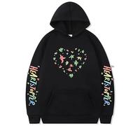Silver Basic Femme Heartstopper Boy Meets Boy Casual Hip Hop Coton Sweat à Capuche-Black-S1