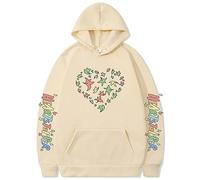 Silver Basic Femme Heartstopper Boy Meets Boy Casual Hip Hop Coton Sweat à Capuche-Khaki-M1