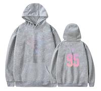 Silver Basic Femme Sweat à Capuche Kpop Love Yourself Her Hip Hop Mignon Décontracté Pull pour Music Fans XL,Gris V-3