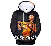 Silver Basic Garçon Mode à Capuche avec célèbre Joueur de Basket-Ball Graphique Complet du Corps Impression 3D Basket-Ball Souvenir Jersey 24 Pull Rugir 09203-2, XS
