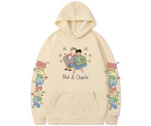 Silver Basic Heartstopper Nick and Charlie Femme Vêtements Confortables Amples en Duvet