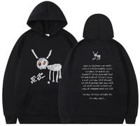 Silver Basic Homme Femme Rapper Hip Hop Drake for All The Dogs Gilet à Manches Longues avec Capuche en Duvet-Blackwhite-M1