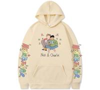 Silver Basic Homme Heartstopper Nick and Charlie Vêtements de Sport Classiques avec Chapeau Sweat à Capuche -Khaki-M1