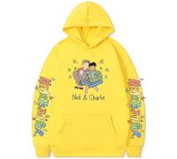 Silver Basic Homme Heartstopper Nick and Charlie Vêtements de Sport Classiques avec Chapeau Sweat à Capuche -Yellow-L1