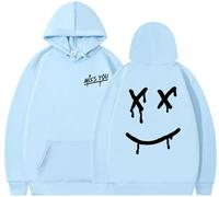 Silver Basic Louis Tomlinson Femme Hip Hop Casual Crybaby Patchwork Visage Souriant Plus Polaire-TLBlack-M1