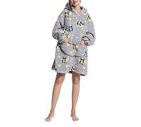 Silver Basic Sweats à Capuche Unisexe Couvertures Plaid à Manche Chapeau Poches Animal Pyjama Cosplay Wearable Cape,Panda-3
