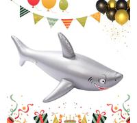 Silver Big Shark - Float De Piscine Gonflable Géant | Jouet Plage Amusant Piscines des Jouets Fête Hawaïens Idéaux pour Les Jeux d'eau D'été, Célébrations La Et Aventures