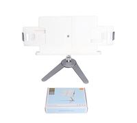 Silver Book Holder, Adjustable Height Book Stand for Reading, Hands Free Sturdy Bookstand with Aluminum Alloy Base for A6 to A4 Books, Tablets, Cookbooks, Sheet Music