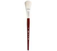 Silver Brush Limited 5519S Silver Mop Pinceau Ovale Blanc pour Huile, Acrylique et Aquarelle, Manche Court, Taille 2,5 cm