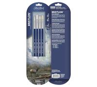 Silver Brush Limited - Assortiment de 4 pinceaux Bristlon pour la Peinture à l'huile et Acrylique - Manche Long