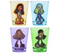 Silver Buffalo Bratz Sparkle Lot de 4 mini verres Sasha, Cloe, Jasmin et Jade 42,5 g