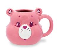 Silver Buffalo Care Bears Cheer Bear Tasse en céramique sculptée 3D | Grande tasse à café pour cacao, thé | Peut contenir 590 ml