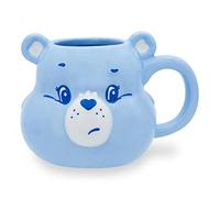 Silver Buffalo Care Bears Tasse en céramique sculptée 3D Motif ours grincheux | Grande tasse à café pour cacao, thé | Peut contenir 591 ml, bleu