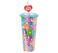 Silver Buffalo Care Bears Tasse froide en plastique avec couvercle et paille, 700 ml