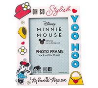 Silver Buffalo Disney Cadre photo vintage Minnie Mouse Yoo Hoo Oh So élégant, rose, 10,2 x 15,2 cm