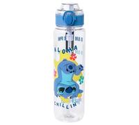 Silver Buffalo Disney Lilo et Stitch Aloha Chillin' Bouteille d'eau en plastique avec couvercle verrouillable et sangle, 940 ml