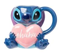 Silver Buffalo Disney Lilo et Stitch Ohana Full, tasse sculptée 3D, 567 g | Corps, céramique, 0,59 litres