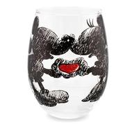 Silver Buffalo Disney Mickey et Minnie Verre à vin sans Pied Classique en Forme de cœur pailleté 590 ML