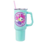 Silver Buffalo Disney Mickey et ses amis avec Daisy Duck Gobelet en acier inoxydable avec poignée et paille Compatible avec porte-gobelet standard, 1,2 l