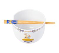 Silver Buffalo Disney Pixar Ratatouille Bol à ramen en céramique avec baguettes Motif Remy Passe au micro-ondes 590 ml