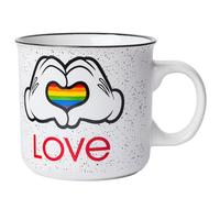 Silver Buffalo Disney Pride Mickey Hands Lot de 2 tasses en céramique Motif camper Multicolore 590 ml