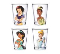 Silver Buffalo Disney Princess Heritage Sketch Cropped 100 Years Lot de 4 mini verres 4 x 1 42,5 g