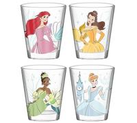 Silver Buffalo Disney Princess Icon Sparkle Line Up Lot de 4 mini verres 42,5 g
