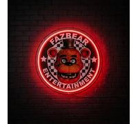 Silver Buffalo Five Nights At Freddy's Core Fazbear Entertainment Petite décoration murale découpée avec tubes néon LED 29 x 29 cm