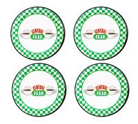 Silver Buffalo Friends Central Perk Checkerboard Logo 10-inch Melamine Dinner Plates | Set of 4