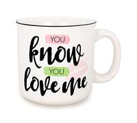 Silver Buffalo Gossip Girl You Know You Love Me Ceramic Camper Mug | Holds 20 Ounces