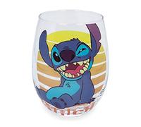 Silver Buffalo LI12066FB Disney's Stitch Sunset Boîte en verre sans pied Transparent 567 g