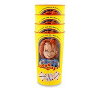Silver Buffalo Lot de 4 gobelets en plastique Chucky Good Guys pour enfant - Capacité : 650 ml