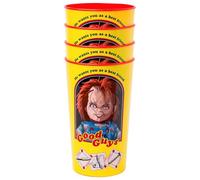 Silver Buffalo Lot de 4 gobelets en plastique Chucky Good Guys pour enfant - Capacité : 650 ml