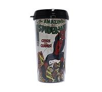 Silver Buffalo MC3387 Marvel Spiderman Crisis Campus Plastic Travel Mug, 16-ounces by Marvel