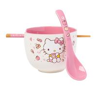 Silver Buffalo Sanrio Hello Kitty Ensemble bol à ramen et baguettes Pommes et cannelle 590 ml