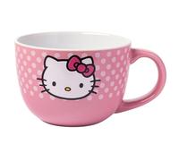 Silver Buffalo Sanrio's Hello Kitty Tasse à soupe en céramique Motif visage et pois 700 ml