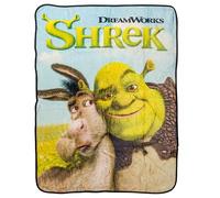 Silver Buffalo - Shrek et l’âne - Plaid en Polaire 114,3 x 152,4 cm - Doux et Confortable - 250 g/m²