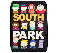 Silver Buffalo South Park avec Kyle, Stan, Kenny, Eric Cartman, Tolkien, Jimmy, Butters, Wendy, Timmy, Tweek Tweak, Craig, et Towelie Couverture Polaire 114,3 x 152,4 cm, Couverture Douce et