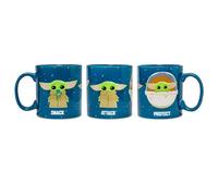 Silver Buffalo Star Wars The Mandalorian The Child Baby Yoda Grogu Protect Attack Snack Tasse à café en céramique 591 ml