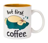 Silver Buffalo Tasse à café Pokémon Ronflex But First Coffee en céramique, 591 ml