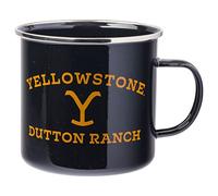 Silver Buffalo Yellowstone Dutton Ranch Tasse en émail Motif camping-car 621 ml