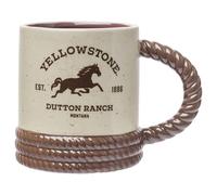 Silver Buffalo Yellowstone Tasse en céramique sculptée 3D Motif botte de cowboy 591 ml