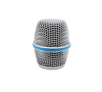 Silver Color RK324G Beta87A Grille de rechange pour microphone vocal supercardioïde Shure BETA 87A avec insert en mousse pour pare-brise